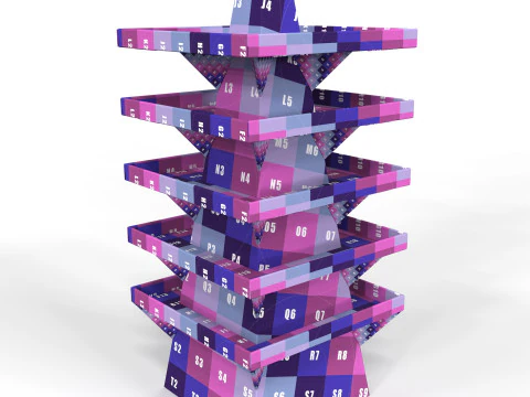 Point of Sale Cardboard Display Stand 3D Model