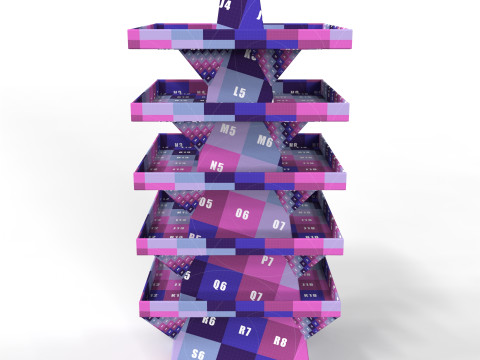 Point of Sale Cardboard Display Stand 3D Модель