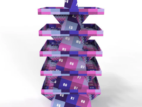 Point of Sale Cardboard Display Stand 3D Model