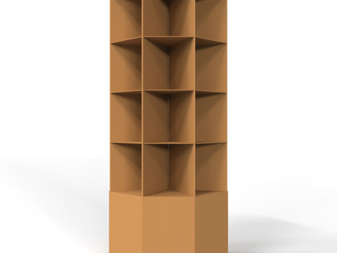 Point of Sale Cardboard Display Stand 3D Model