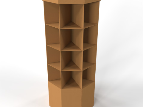 Point of Sale Cardboard Display Stand 3D Model