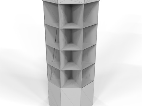 Point of Sale Cardboard Display Stand 3D Model