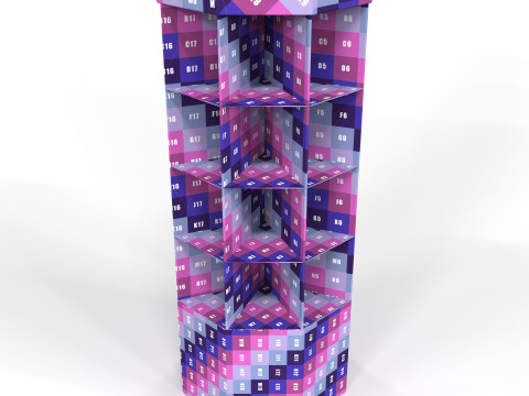 Point of Sale Cardboard Display Stand 3D Model