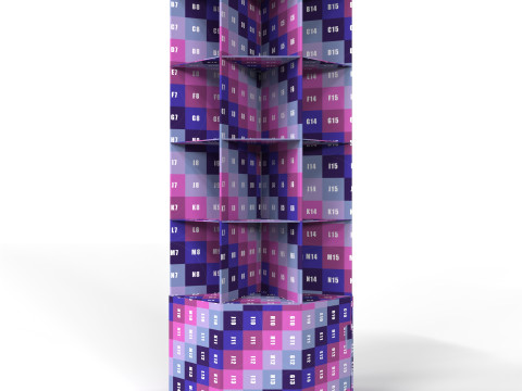Point of Sale Cardboard Display Stand 3D Model