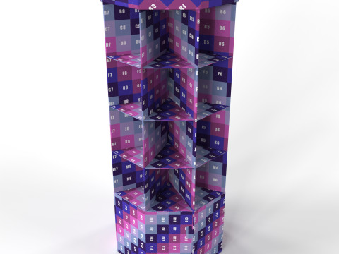 Point of Sale Cardboard Display Stand 3D Model