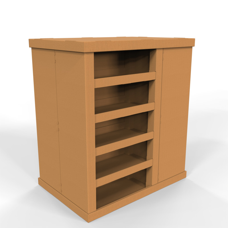Point of Sale Cardboard Display Stand 3D-Modell .c4d .max .obj .3ds .fbx .stl .blend 