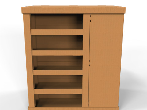 Point of Sale Cardboard Display Stand 3D-Modell