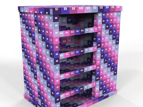 Point of Sale Cardboard Display Stand 3D Model