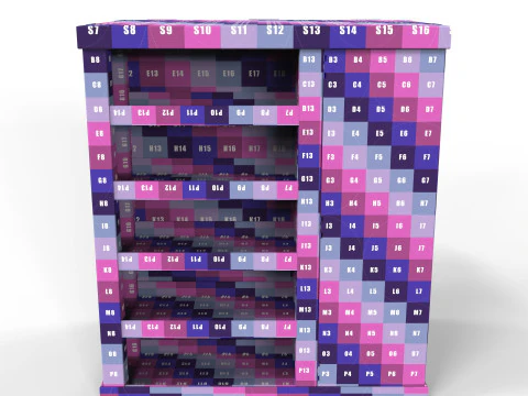 Point of Sale Cardboard Display Stand 3D Model