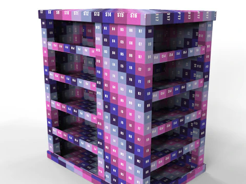 Point of Sale Cardboard Display Stand 3D Model