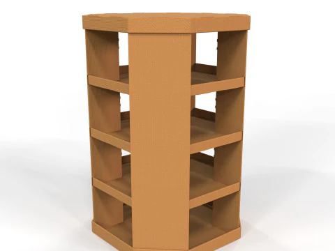 POS(Point of Sale) 골판지 디스플레이 스탠드 3D 모델