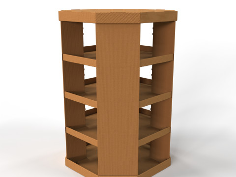 Point of Sale Cardboard Display Stand 3D Model