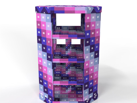 Point of Sale Cardboard Display Stand 3D Model