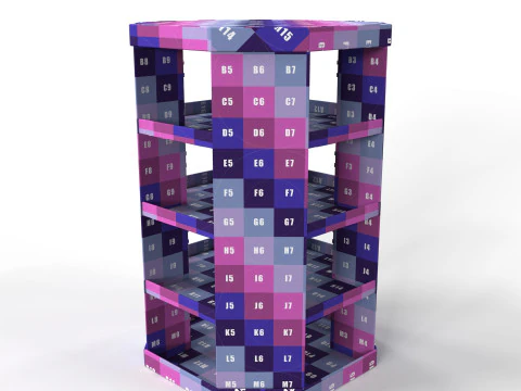 Point of Sale Cardboard Display Stand 3D Model