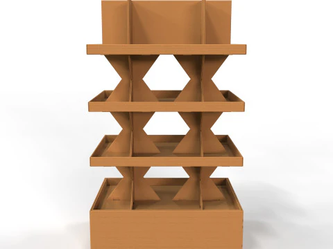 POS(Point of Sale) 골판지 디스플레이 스탠드 3D 모델