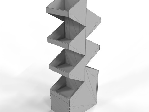 Point of Sale Cardboard Display Stand 3D-Modell