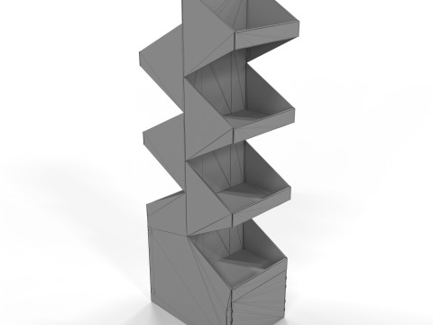 Point of Sale Cardboard Display Stand 3D-Modell