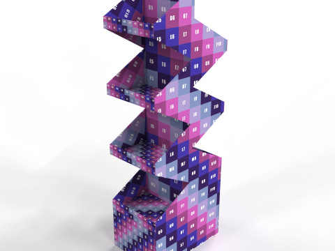 Point of Sale Cardboard Display Stand 3D-Modell