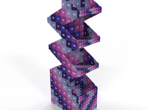 Point of Sale Cardboard Display Stand 3D-Modell