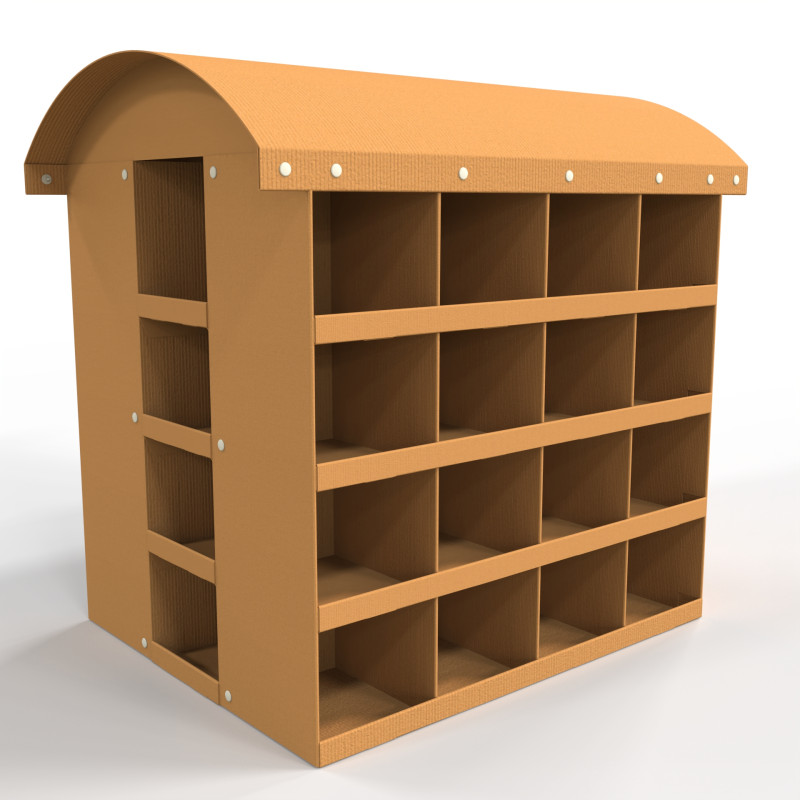Point of Sale Cardboard Display Stand Modelo 3D .c4d .max .obj .3ds .fbx .stl .blend 