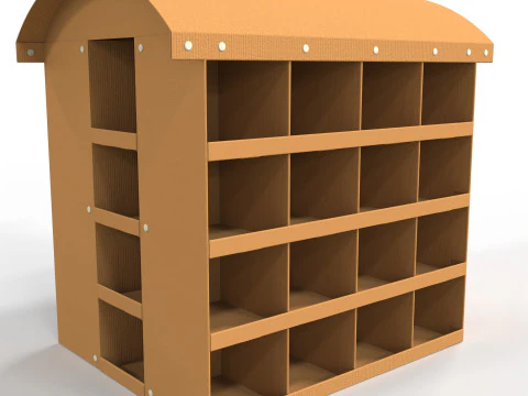 POS(Point of Sale) 골판지 디스플레이 스탠드 3D 모델