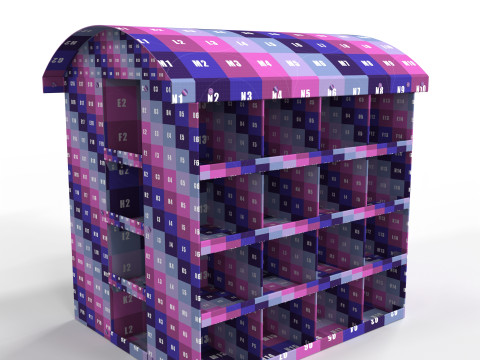 Point of Sale Cardboard Display Stand Modelo 3D