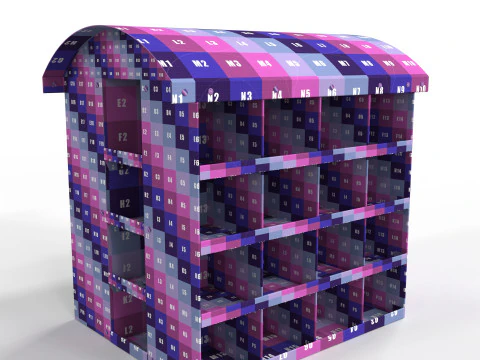 Point of Sale Cardboard Display Stand 3D Model