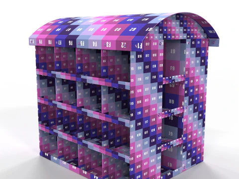 Point of Sale Cardboard Display Stand 3D Model