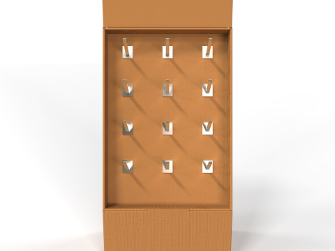 Point of Sale Cardboard Display Stand 3D मॉडल