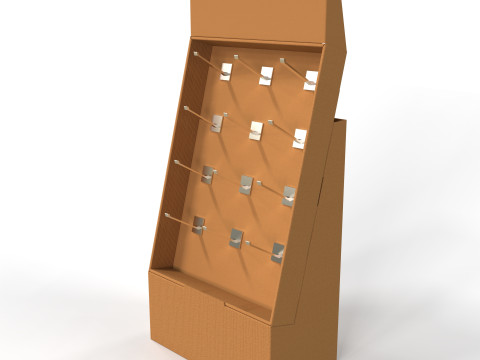 Point of Sale Cardboard Display Stand 3D मॉडल