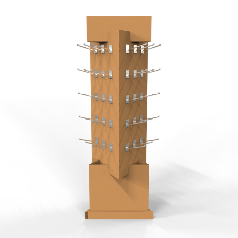 Point of Sale Cardboard Display Stand 3D Модель .c4d .max .obj .3ds .fbx .stl .blend 