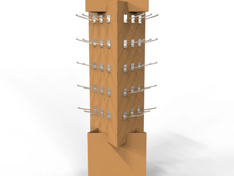 POS(Point of Sale) 골판지 디스플레이 스탠드 3D 모델