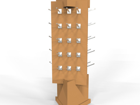 Point of Sale Cardboard Display Stand 3D Модель