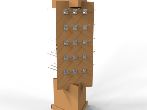 Point of Sale Cardboard Display Stand 3D Модель