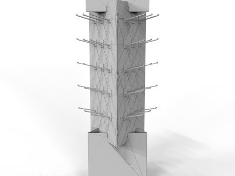 Point of Sale Cardboard Display Stand 3D Модель