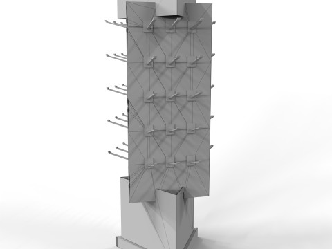 Point of Sale Cardboard Display Stand 3D Модель