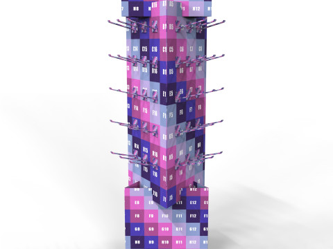 Point of Sale Cardboard Display Stand 3D Модель