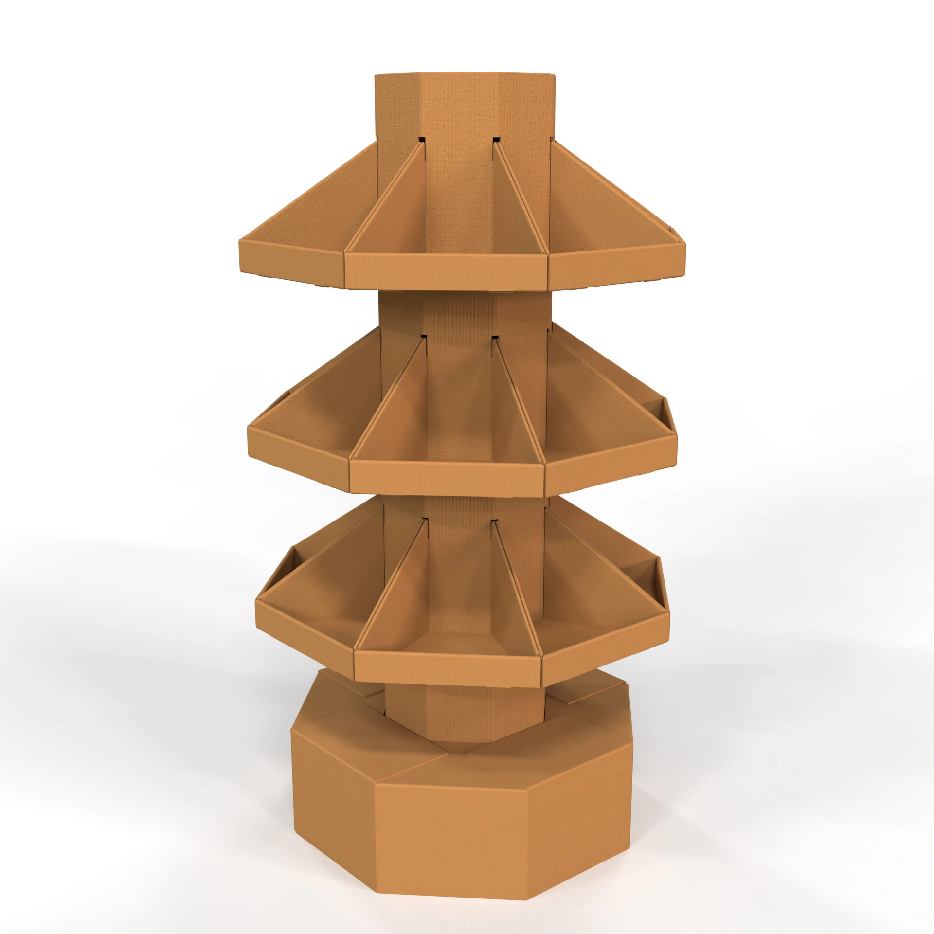 Expositor de papelão para ponto de venda Modelo 3D .c4d .max .obj .3ds .fbx .stl .blend