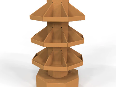 POS(Point of Sale) 골판지 디스플레이 스탠드 3D 모델