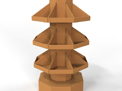 Point of Sale Cardboard Display Stand 3D Model
