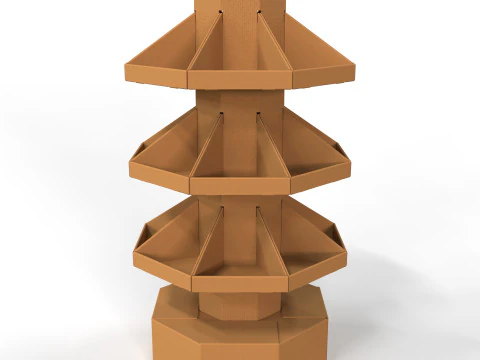 Expositor de papel&atilde;o para ponto de venda Modelo 3D