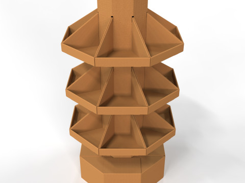 Point of Sale Cardboard Display Stand 3D Model