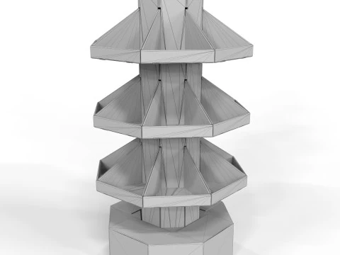 Expositor de papel&atilde;o para ponto de venda Modelo 3D