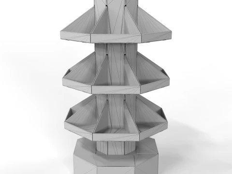 Expositor de papel&atilde;o para ponto de venda Modelo 3D