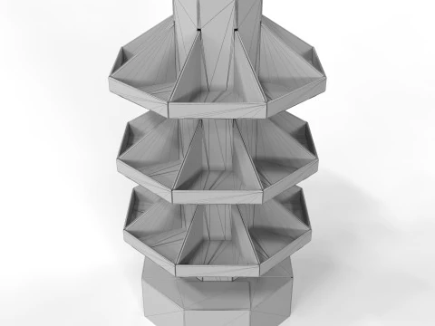 Expositor de papel&atilde;o para ponto de venda Modelo 3D