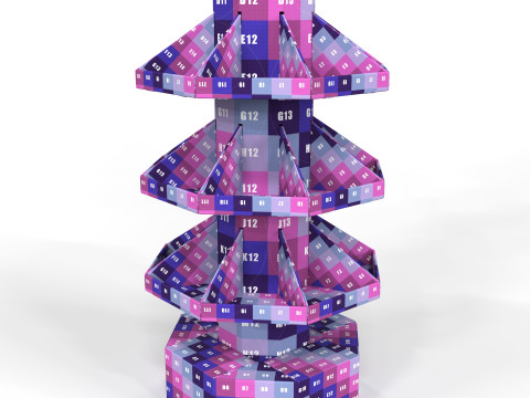 Point of Sale Cardboard Display Stand 3D Model
