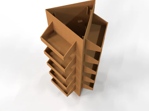 Point of Sale Cardboard Display Stand 3D Model