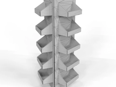 Point of Sale Cardboard Display Stand 3D Model