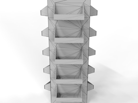 Point of Sale Cardboard Display Stand Model 3D