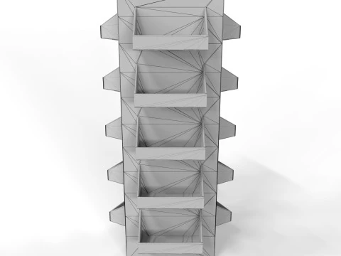 Point of Sale Cardboard Display Stand 3D Model